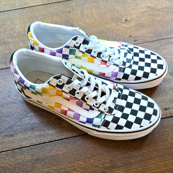 Vans Shoes - Vans Rainbow Checkered Womens Sneakers